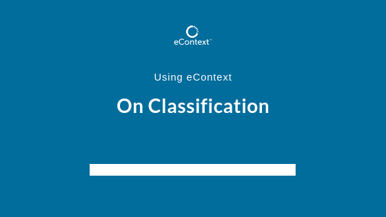 On Classification | eContext